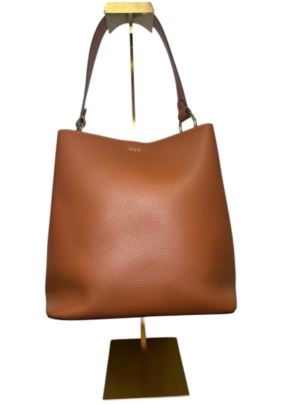 Coach Town Bucket Bag in Saddle Tan (91122) with Crossbody Strap Neutral Color